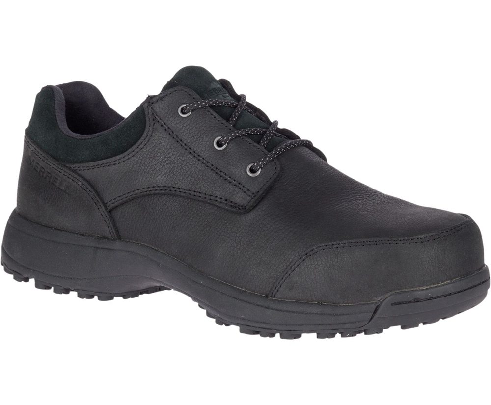 Merrell Work Shoes Black - Sutton Oxford Steel Toe - Mens 31PEOYMWL